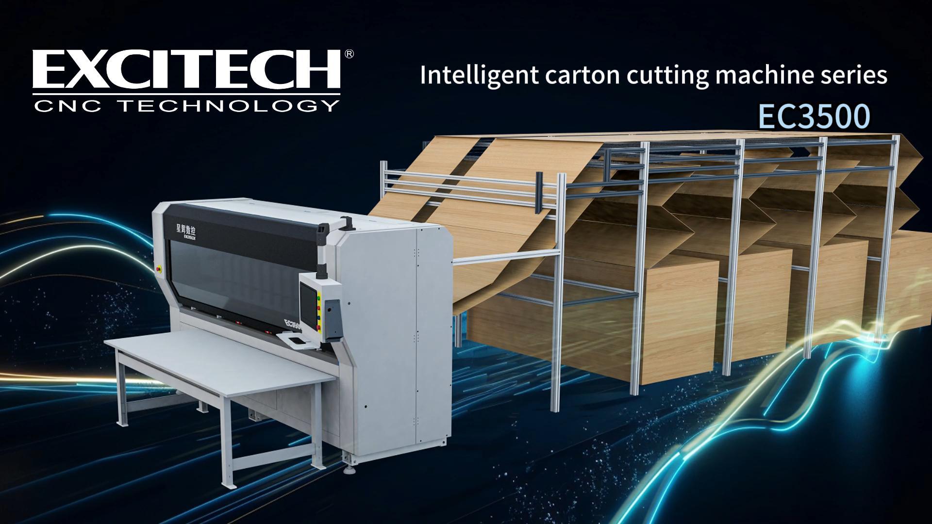 Excitech 3500 Karton vágó és csomagoló gép.