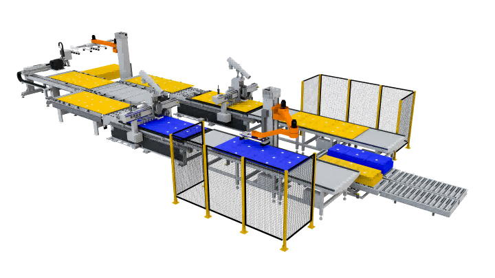 Excitech fészkelő cella robot 5 cm -es látással és egymásra rakással.